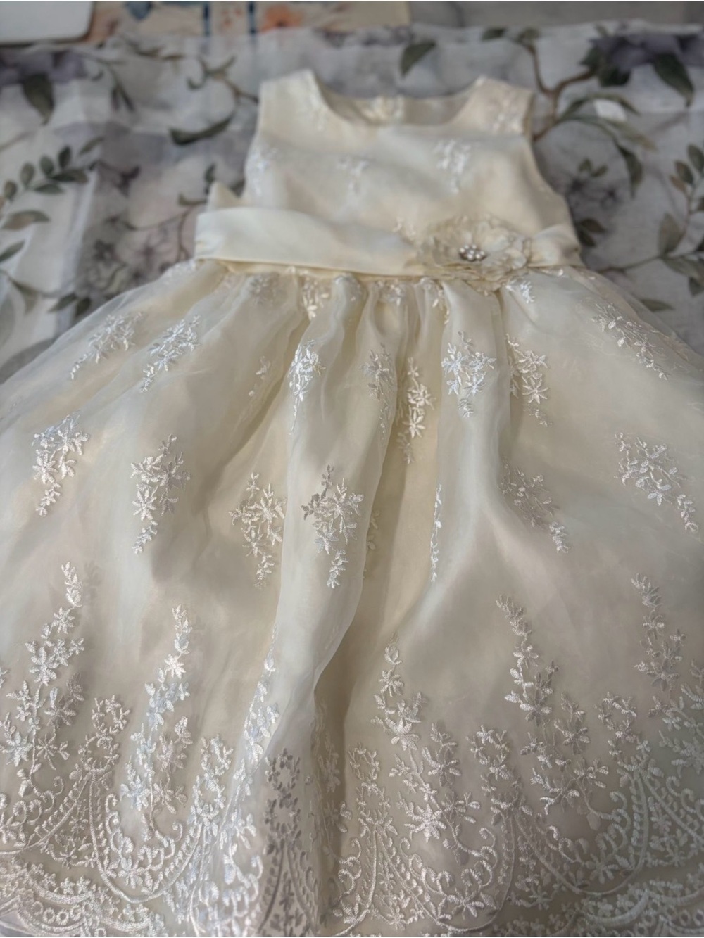 American Princess Girls Dress White/Cream Color